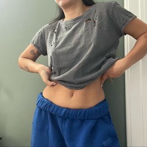 Spiritual Gangster Distressed Gray Tee